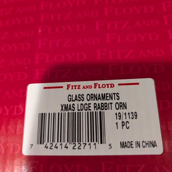 Fitz & Floyd rabbit ornament - Picture 9 of 12